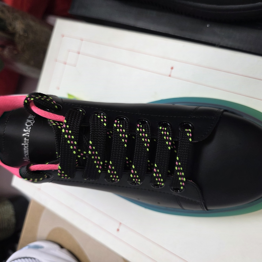Alexander McQueen Black and Pink Sneakers